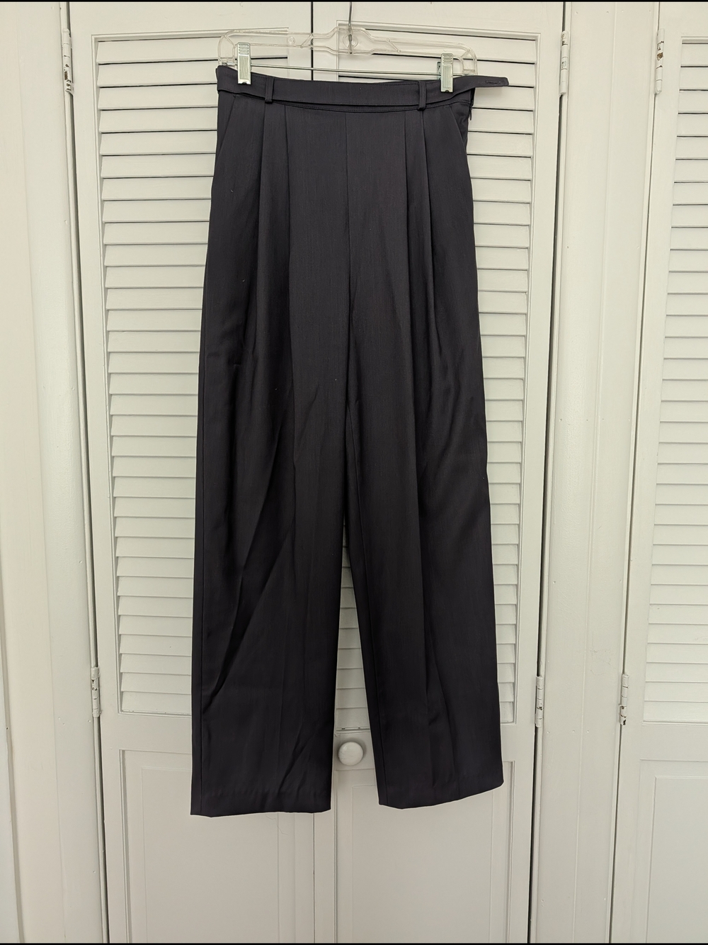 Frankie Shop Grey Pleated Wide-Leg Trousers